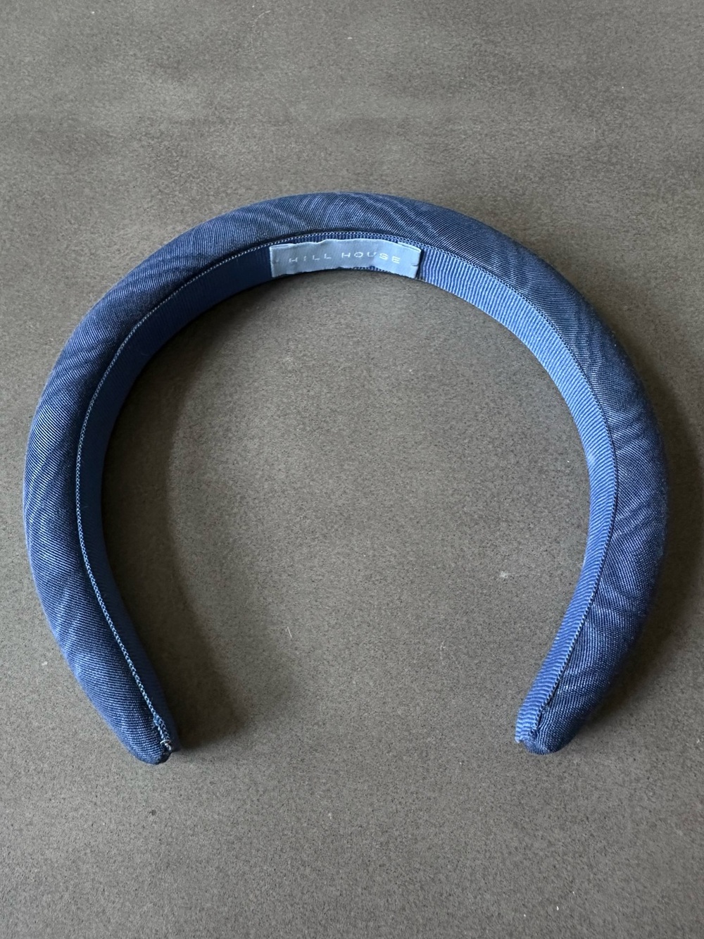Hill House "Alice" Moire Headband in Blue